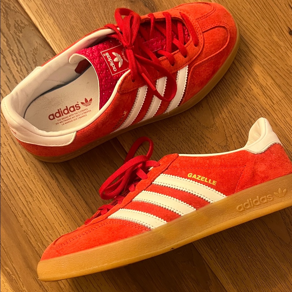 Adidas Gazelle Bold Red and White Sneakers